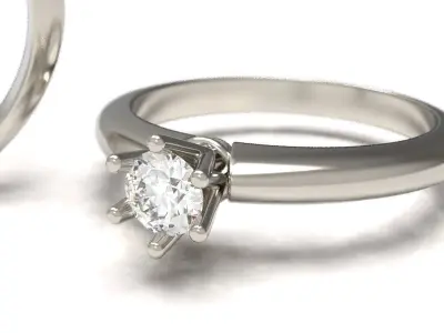 Engagement diamond ring for print 3D print model
