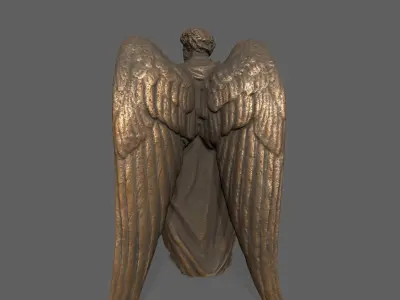 Old Man Statue Low-poly 3D model