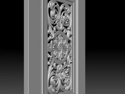 Carved Decorative Wooden Facade for CNC machine 3D print model