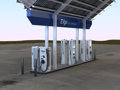 Electric EVgo Fast Charging Station  3D model