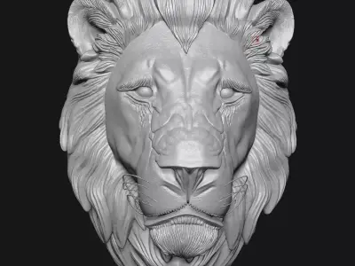 Lion sculpture 3D print model buy