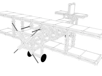 Toy Plane and Truck Free low-poly 3D model