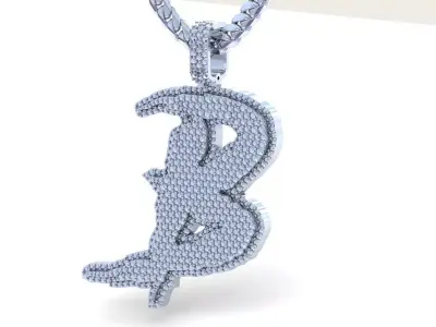  Diamond Pendant 3D PRINTABLE MODAL 3D print model 3D print model