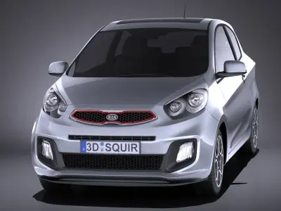 Kia Picanto 2015 3door VRAY 3D model
