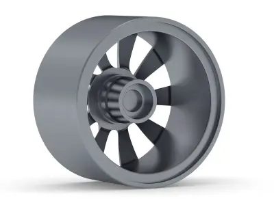 Tesla Car Rim 03 3D model