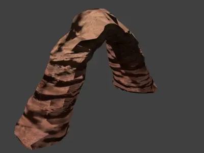 Natural Rock Arch for Game Engines Low-poly 3D model