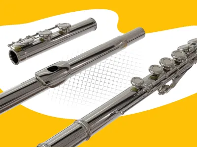 Model of a Transverse Flute 3D model