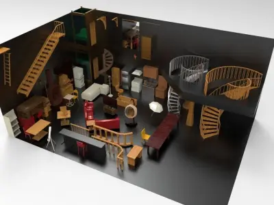 Furniture Set all in 3D model