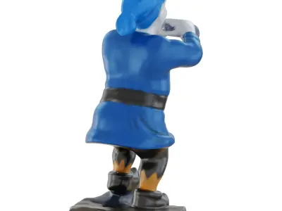 Gnome Figurine Playing The Pipe 3D model