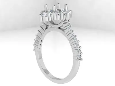 Rhombus Diamond Ring 4386 3D print model