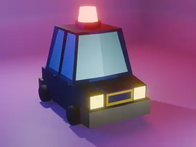 police car 3d Low-poly 3D model