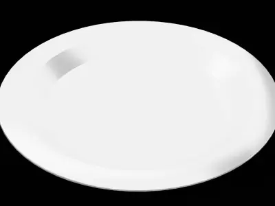 Stainless Plate Low-poly 3D model