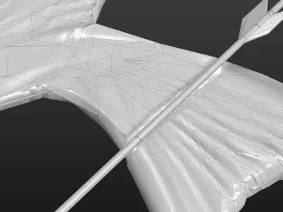 Mockingjay hunger games medallion Low-poly 3D model