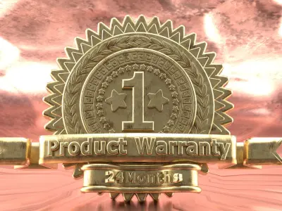 Waranty gold product warrantee badge Free 3D model