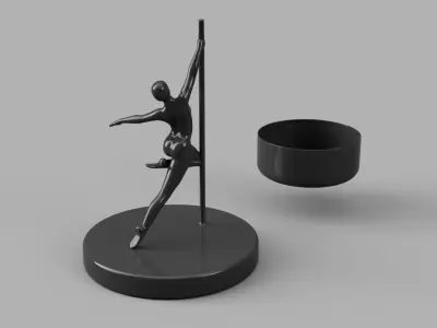 Dancer Aroma Candle Holder 3D print model