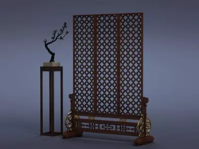 cabinet cabinet wardrobe sofa bed table bookshelve 3D model