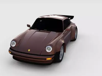 1975 Porsche 911 930 rev 3D model