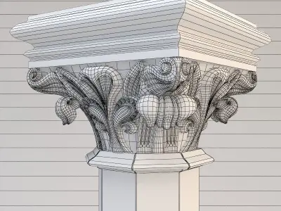 Gothic column CNC 3D model