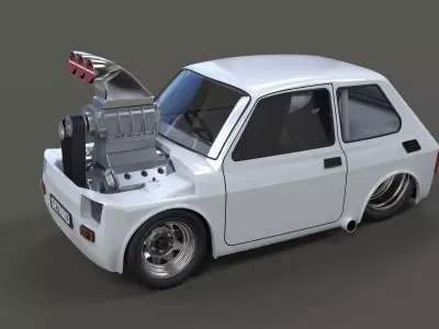 Crazy Fiat 126p 3D model