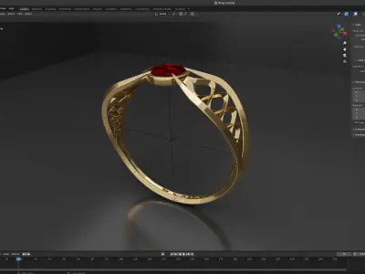 Gold Ring Model 3d print model 3D print model