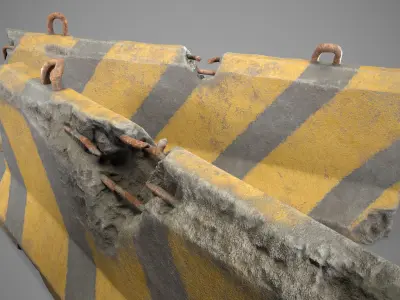 RoadBlock Low-poly 3D model