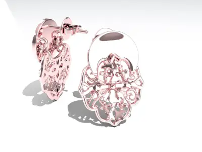 Lace Dangling Stud 3D print model