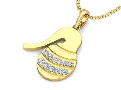 Solitaire Women Pendant 3dm STL OBJ FBX Renders Details 3D print model 31