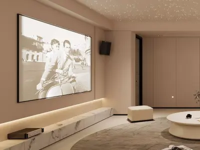Luxury Home Cinema Interior Villa Theater 3Ds Max FBX 3D model 3D model