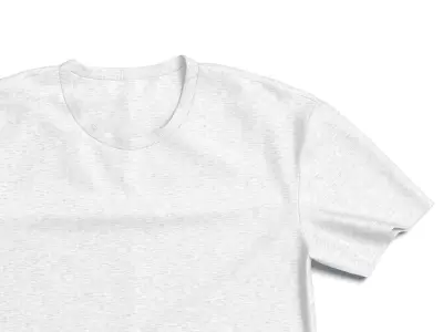 Flat Lay T-shirt - wrinkled casual tshirt Low-poly 3D model