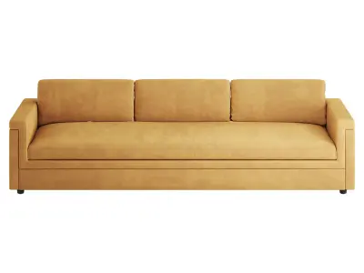 IVORY PERFORMANCE VELVET SOFA 3D model