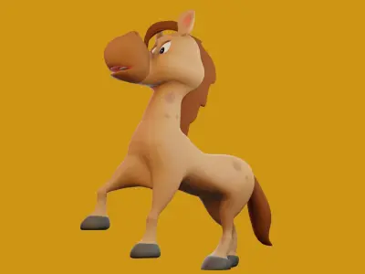 Cartoon Horse - FULLY RIGGED 3D model