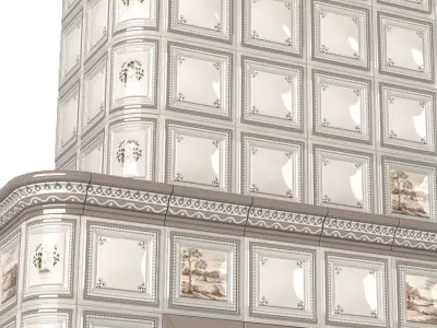 Ceramic Fireplace 3D model