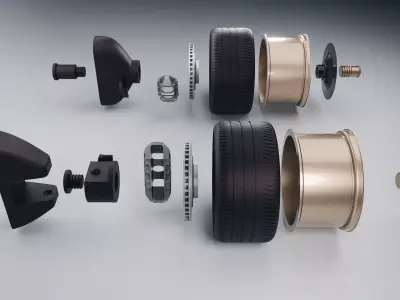 Porsche 911 GT3 RS 992 Wheel - Model 2 3D print model