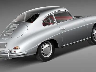 Porsche 356A Coupe 1955 3D model