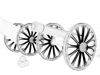 Ramadan Cannon Set  3D model