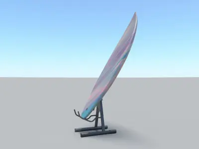 surfboard V5 Low-poly 3D model