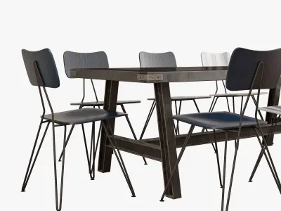 Scavolini diesel misfit table moroso overyard chair 3D model