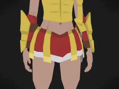 Colorly - Spartan Guy - Game Ready - Rigged - Customizable Low-poly 3D model