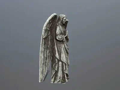 Angel Statue  4 Low-poly 3D model