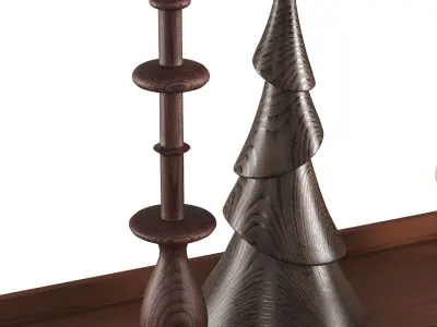 Decor set christmas trees 2024 3D model