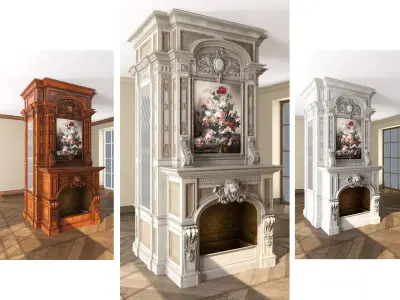 Classic Fireplace 2 3D model