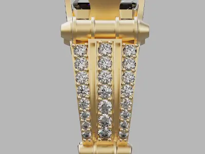 Lux ring silver gold jewelry printable 3D model 3D print model 6