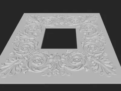 Modern Ceiling rose 3D model 3D model