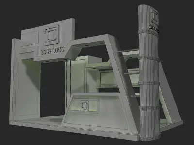  Booth Exhibition Stand a441b 3D model