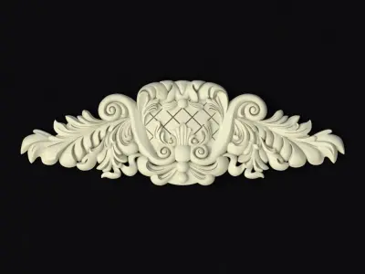 Central decor ornament for furniture 3D model 666