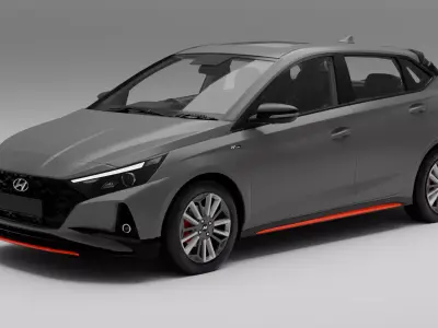 Hyundai i20 2024 Low-poly 3D model