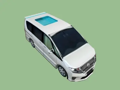Nissan Serena 2013 SKP Low-poly 3D model
