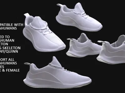 Sneakers 241 - All MH Bodies - UE5 Skeletons - Rigged Low-poly 3D model