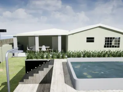 Vila Miami Low-poly 3D model