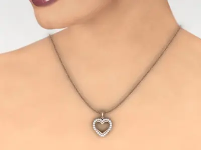 Heart Pendant for women 3D print model